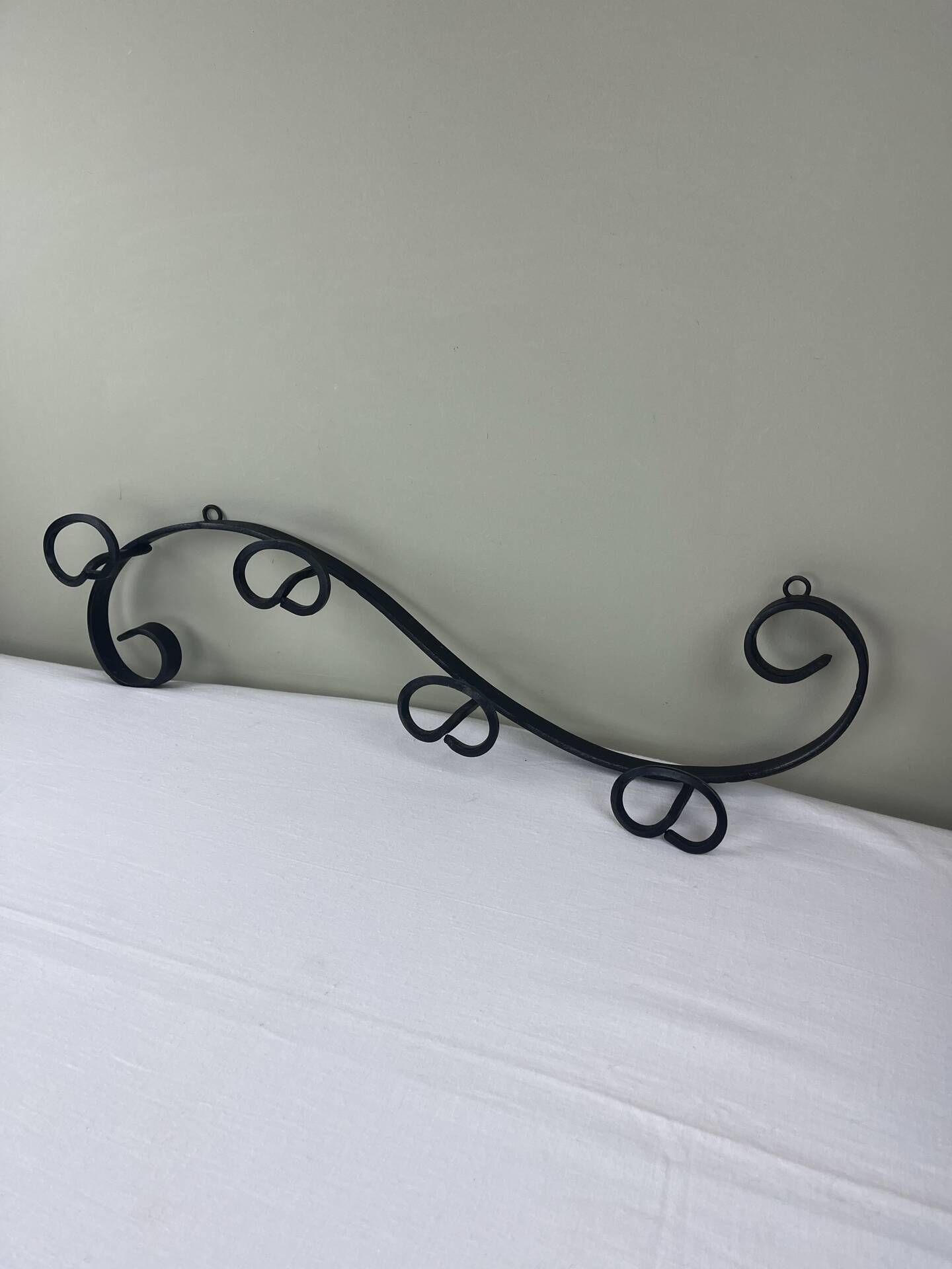 Wrought iron coat rack
