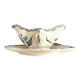 Lunéville sauce boat in blue ironstone, "Tulip" service.