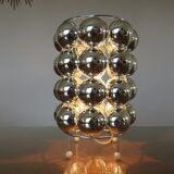 "Half spheres" lamp in chrome polycarbonate 70s