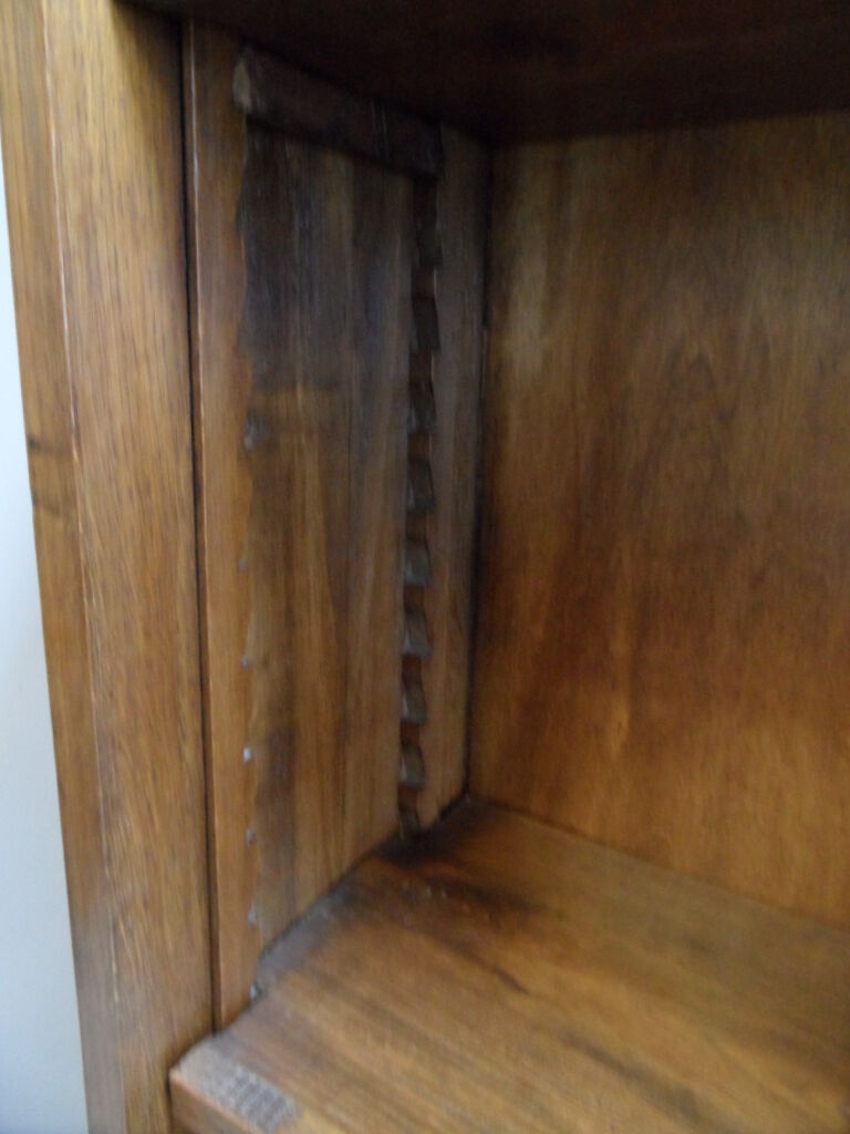 Vintage oak open bookcase