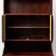 Libreria mobile legno tessuto anni '60 vintage modernariato