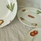 6 dessert plate in faience decor legumes 4 seasons moulin des loups n°1