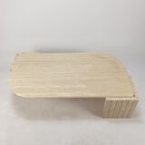 Italian travertine coffee table, 1980s
