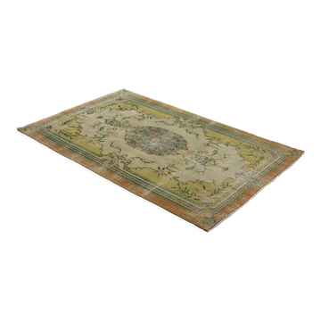 Anatolian handmade vintage rug 228 cm x 140 cm