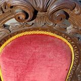 Pair of antique armchairs, carved in walnut