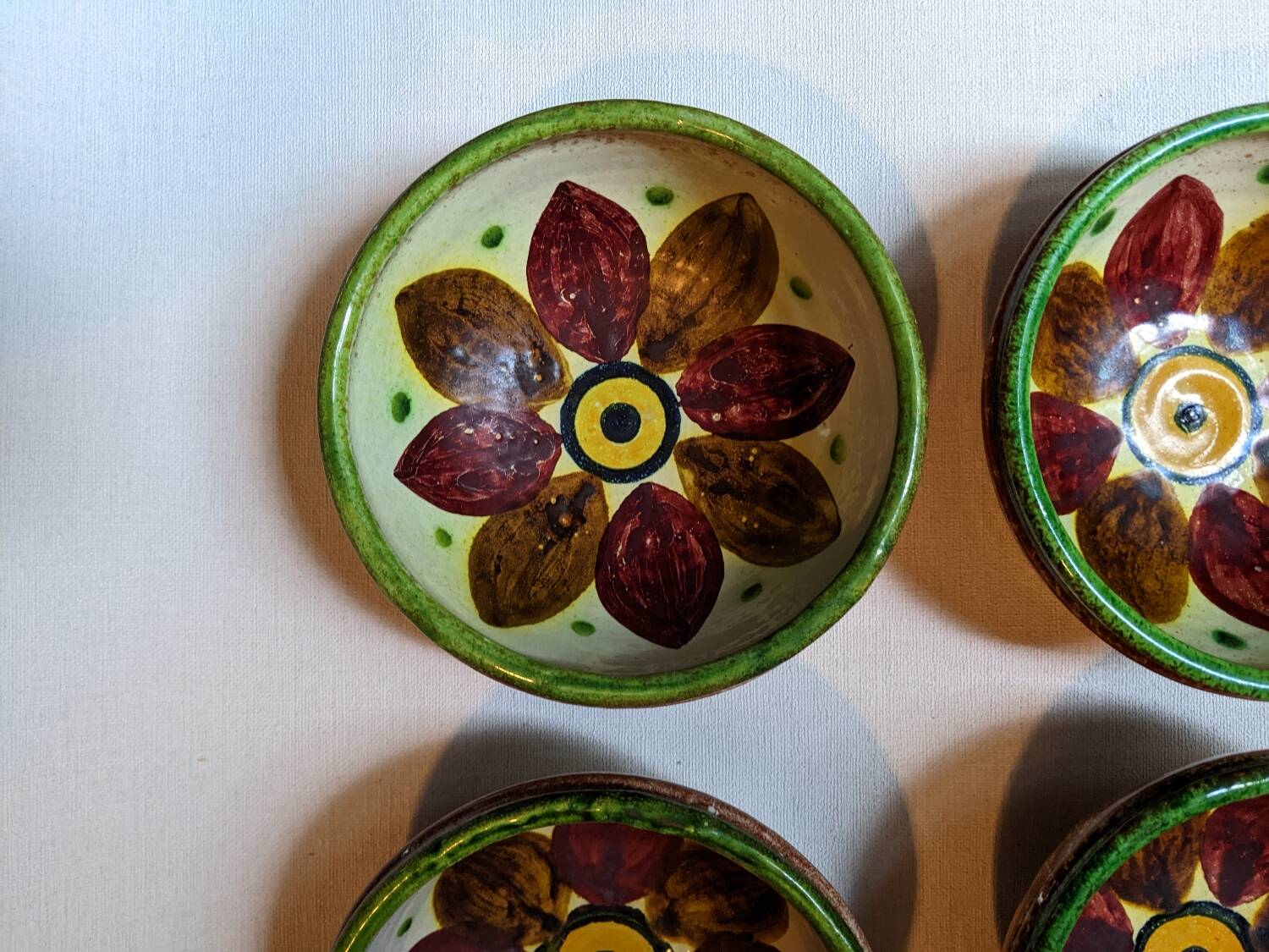 Handcrafted ceramic bowls bohemian countryside