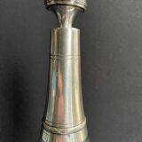 Liqueur carafe in engraved crystal & silver metal