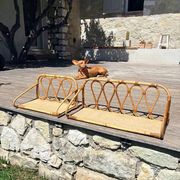 Vintage rattan shelf pair "Celestine"