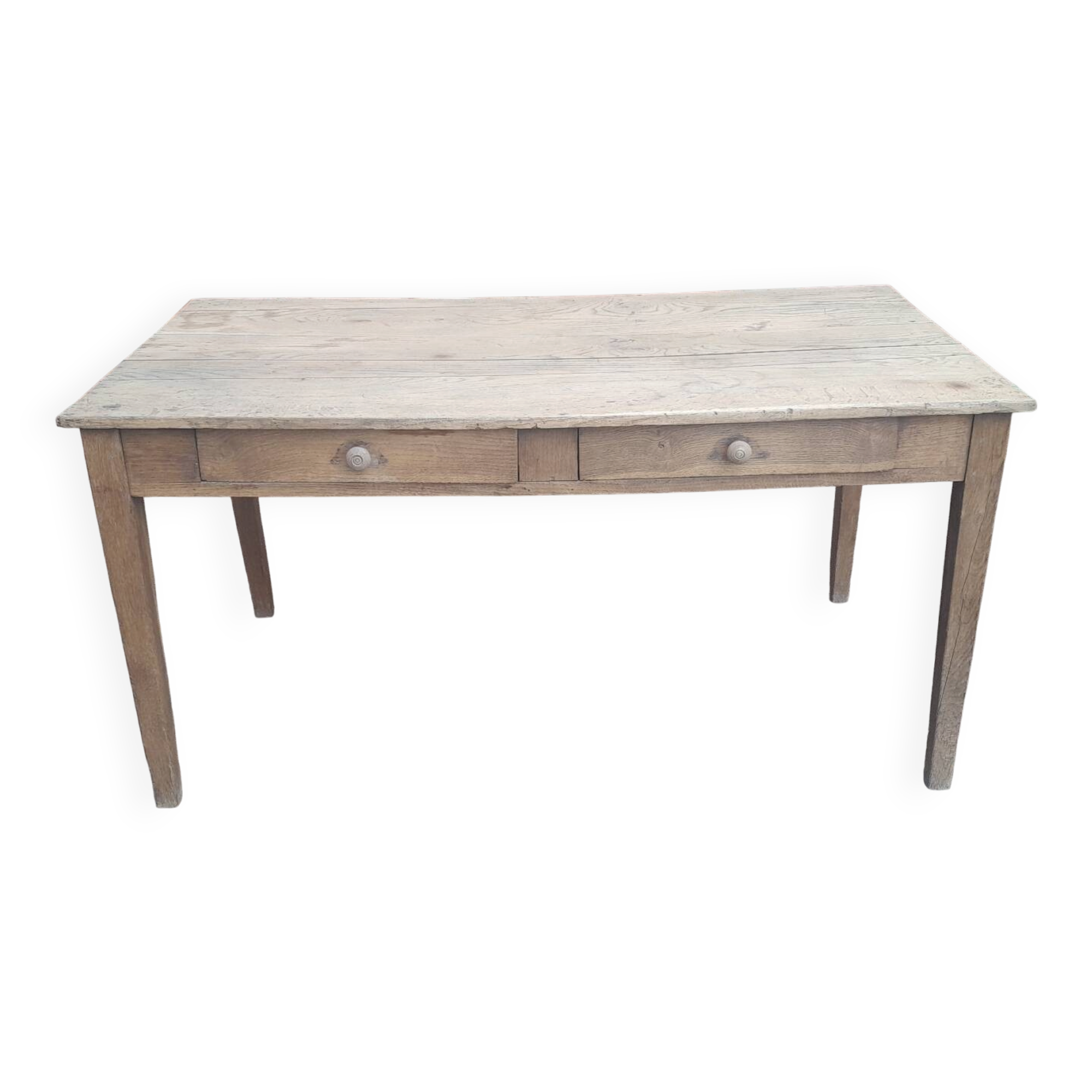 Farm table oak 2 drawers