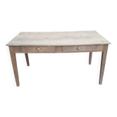 Table de ferme chêne 2 tiroirs