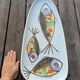 Large XXL ceramic fish platter Pornic Vintage 1950s