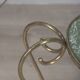 Vintage 1950s golden brass and glass coffee table Italian design