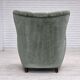 1960s, Danish highback relax chair, furniture velour, ash wood.
