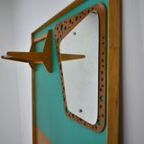 Mid-Century  Wall Mounted Coat Rack Czechoslovakia , 1970's