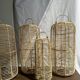 Large lantern-shaped rattan pendant lamp H50 D24