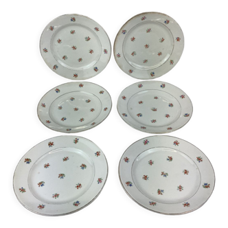 6 dessert plates made in france digoin