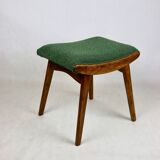 Green boucle Art Deco stool seat - 2 pieces available