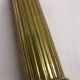 Pair of fluted brass candlesticks Louis XVI style