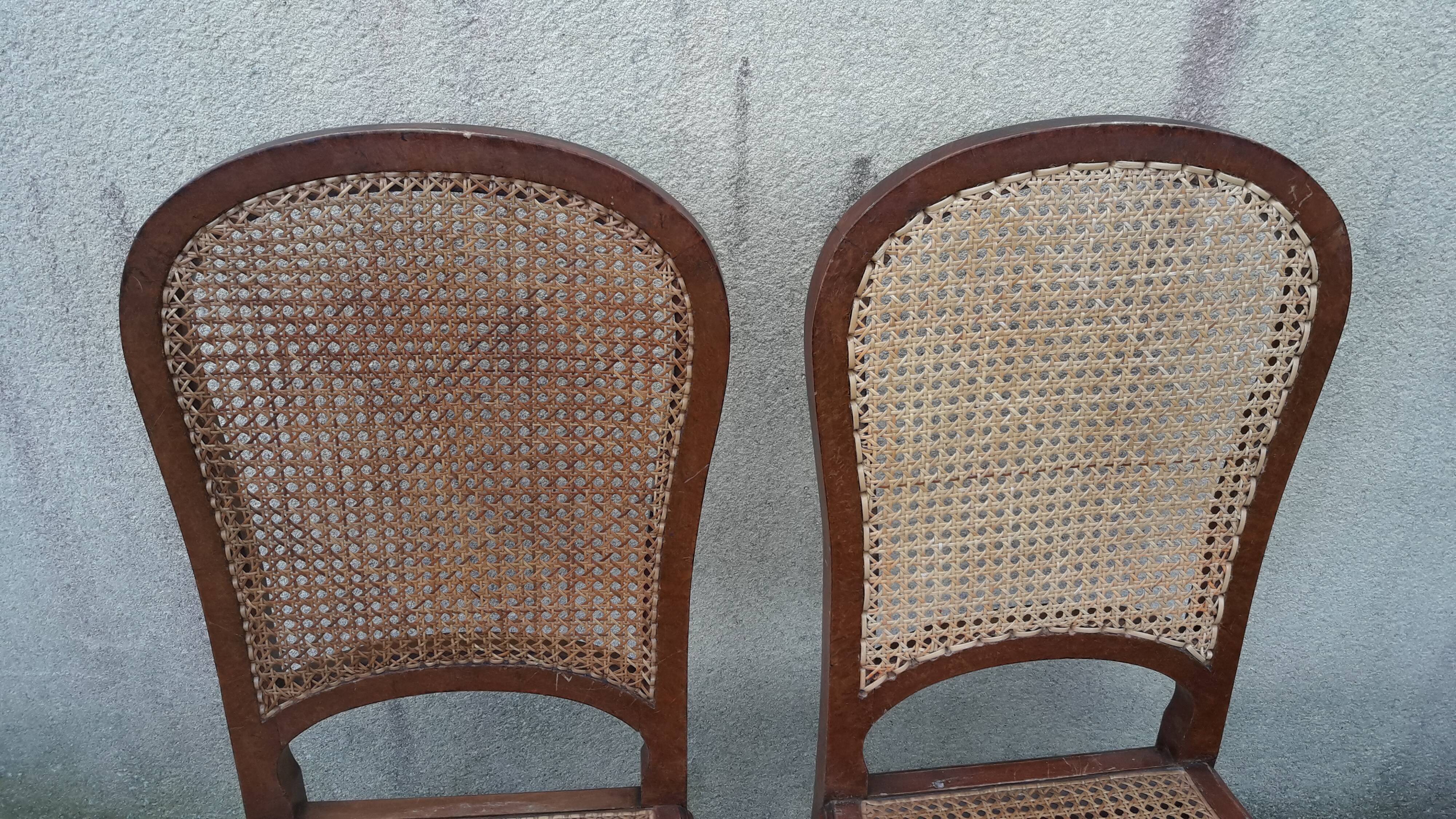 Lot  de 2 chaises style louis XVI