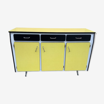 Yellow formica buffet