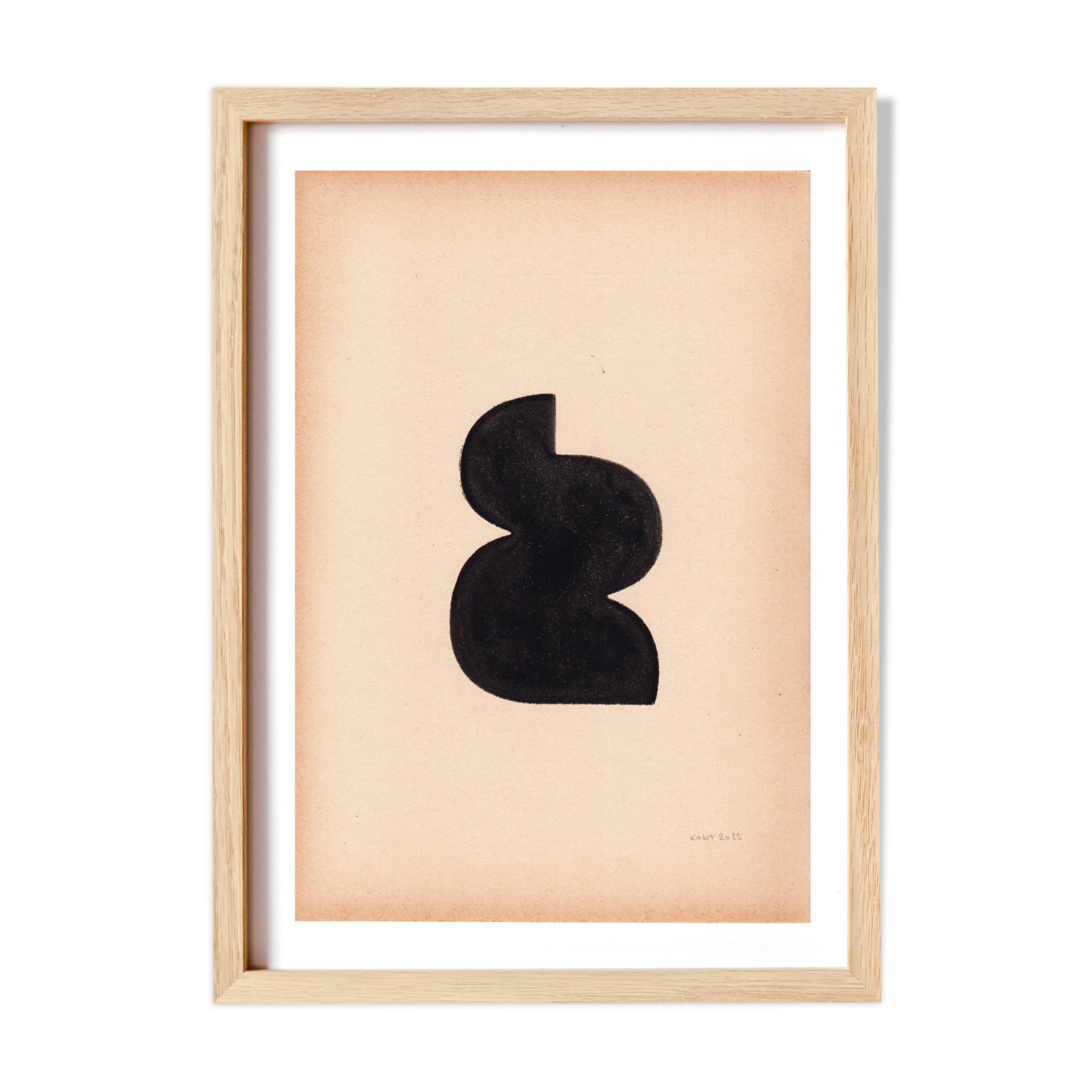 Peinture sur papier, signée Eawy