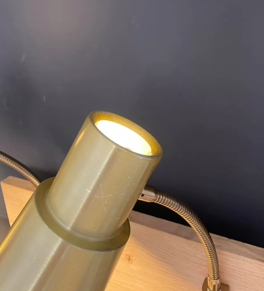 Pair of scandinavian brass wall lamps, EWA Sweden 1970