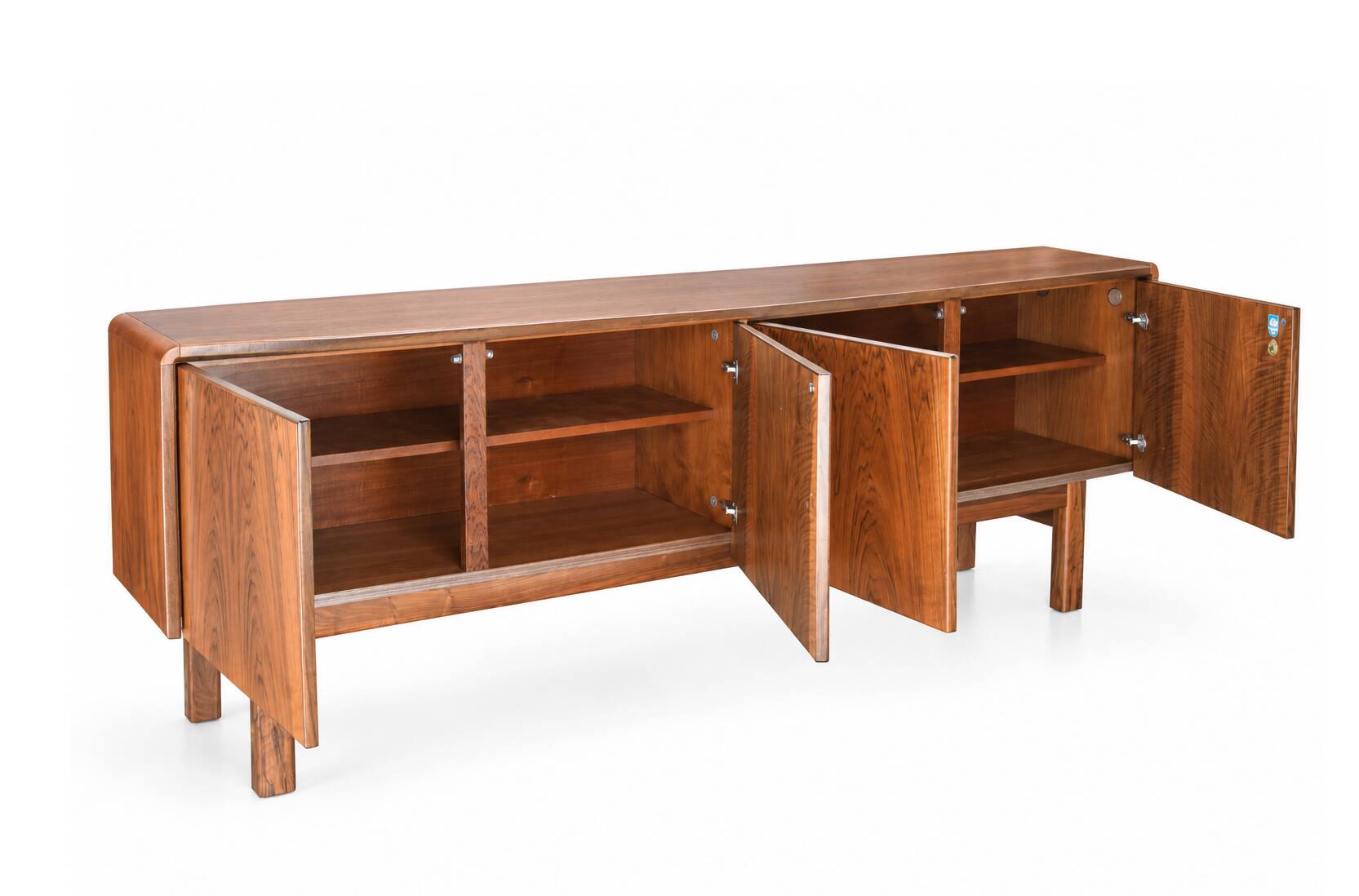 Large walnut sideboard – Restored vintage Scandinavian buffet