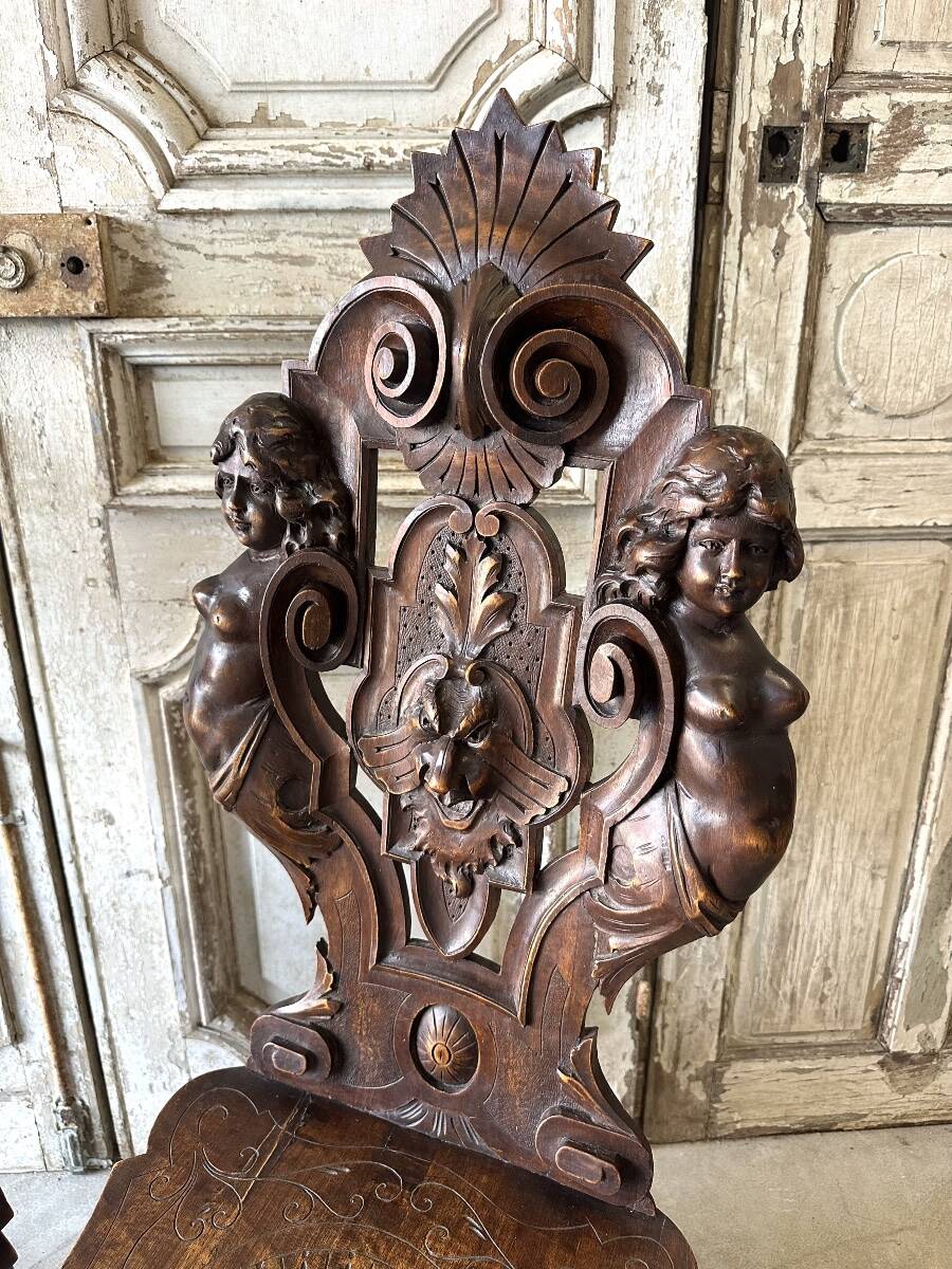 Pair of walnut chairs circa 1880