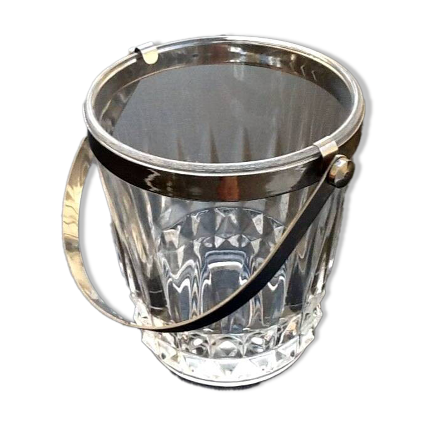 1970s Cristal d'Arques ice bucket, Villandry model