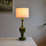 Vintage olive green lamp base circa 1970