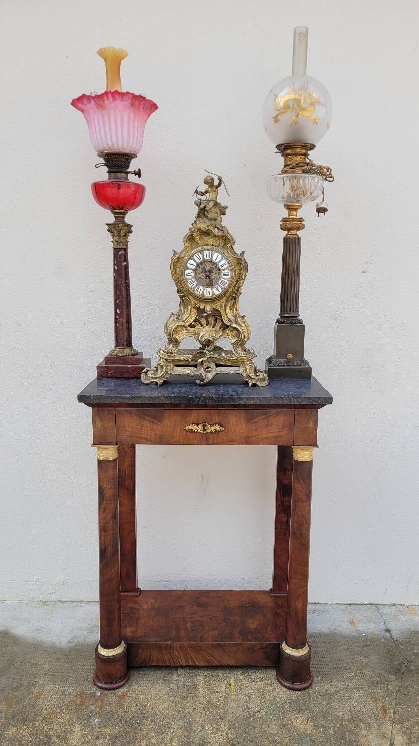 Console Empire en acajou et bronze, XIXème