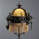 Lampe ancienne Art nouveau en fer forgé, Italie, XXe siècle
