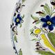 Delftware plate in white and blue with floral decoration, 18th century, Ø 36.5 cm