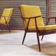 Pair of boomerang armchairs TON Bystřice (Thonet) by Antonin Suman 1960