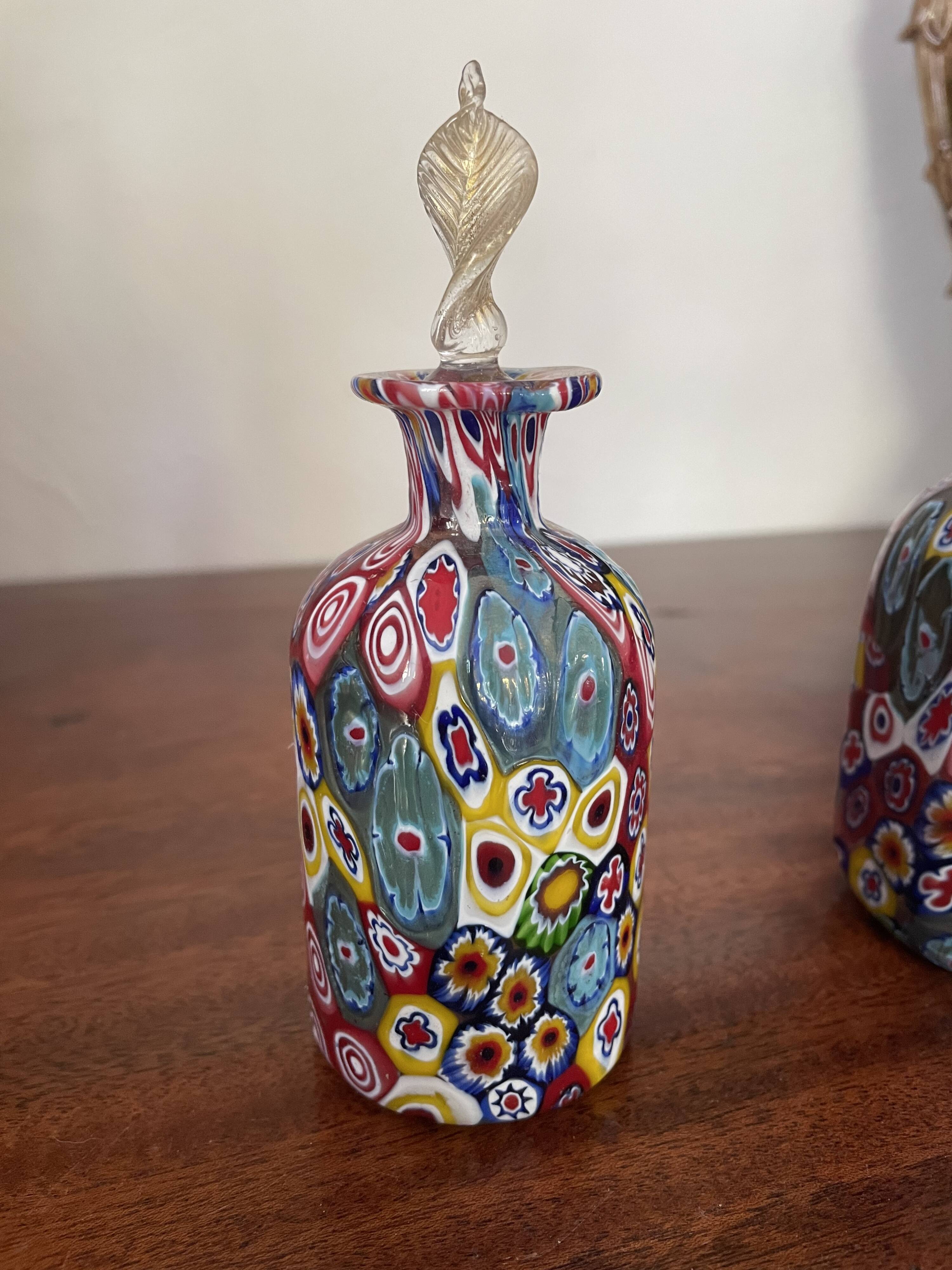 Flacons millefiori Murano vintage