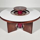 Dining table in walnut, laminate and steel by Silvio Coppola for Bernini, Italy.