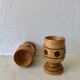 Lot de 2 coquetiers en bois