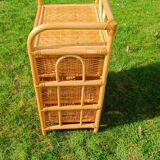 Vintage rattan chest of drawers