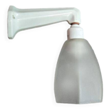 Old white porcelain wall lamp Art Deco 1930 tulip opalescent glass paste