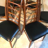 Set of 6 Scandinavian chairs in Teak "Lis" by Niels Koefoed, Circa 60's