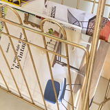 Vintage brass magazine table