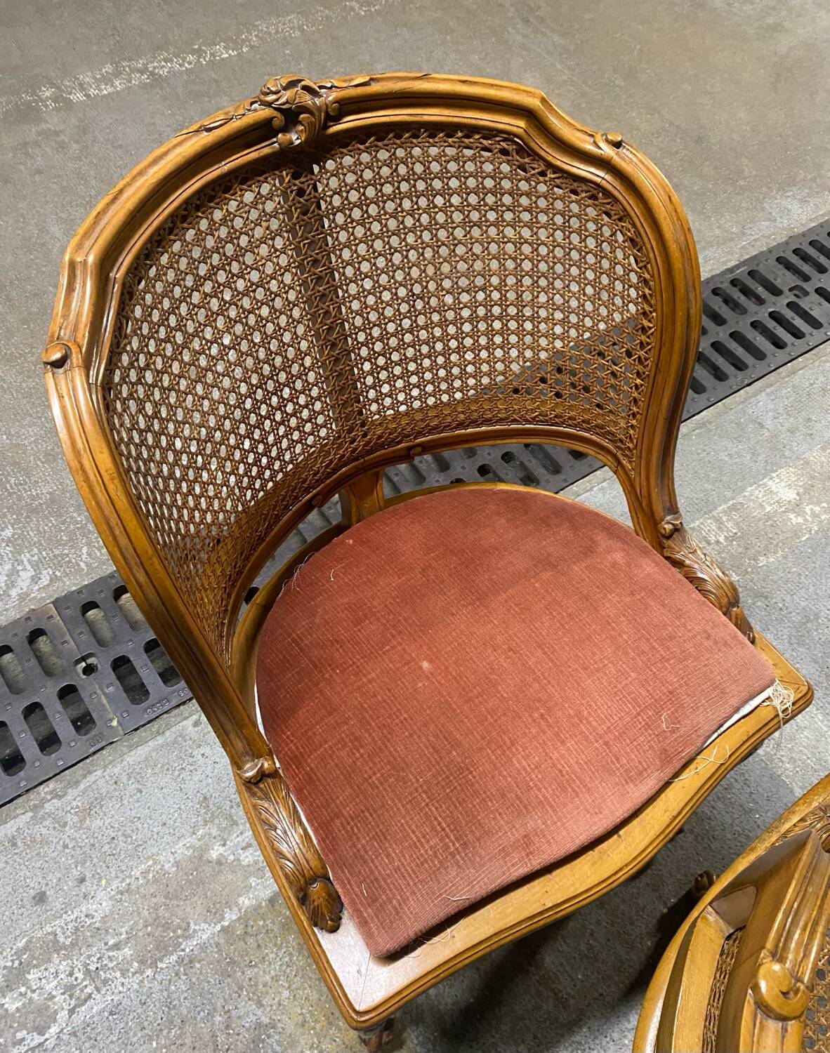 Louis 15 style cane armchair