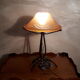 small iron lamp forged ANCIEN ABAT DAY IN VERRE MOULE 1920