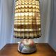 West Germany ceramic lamp and pleated lampshade