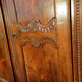 3 door, 1 drawer wardrobe, 19th century walnut