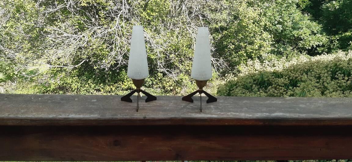 Duo de lampes de chevet vintage