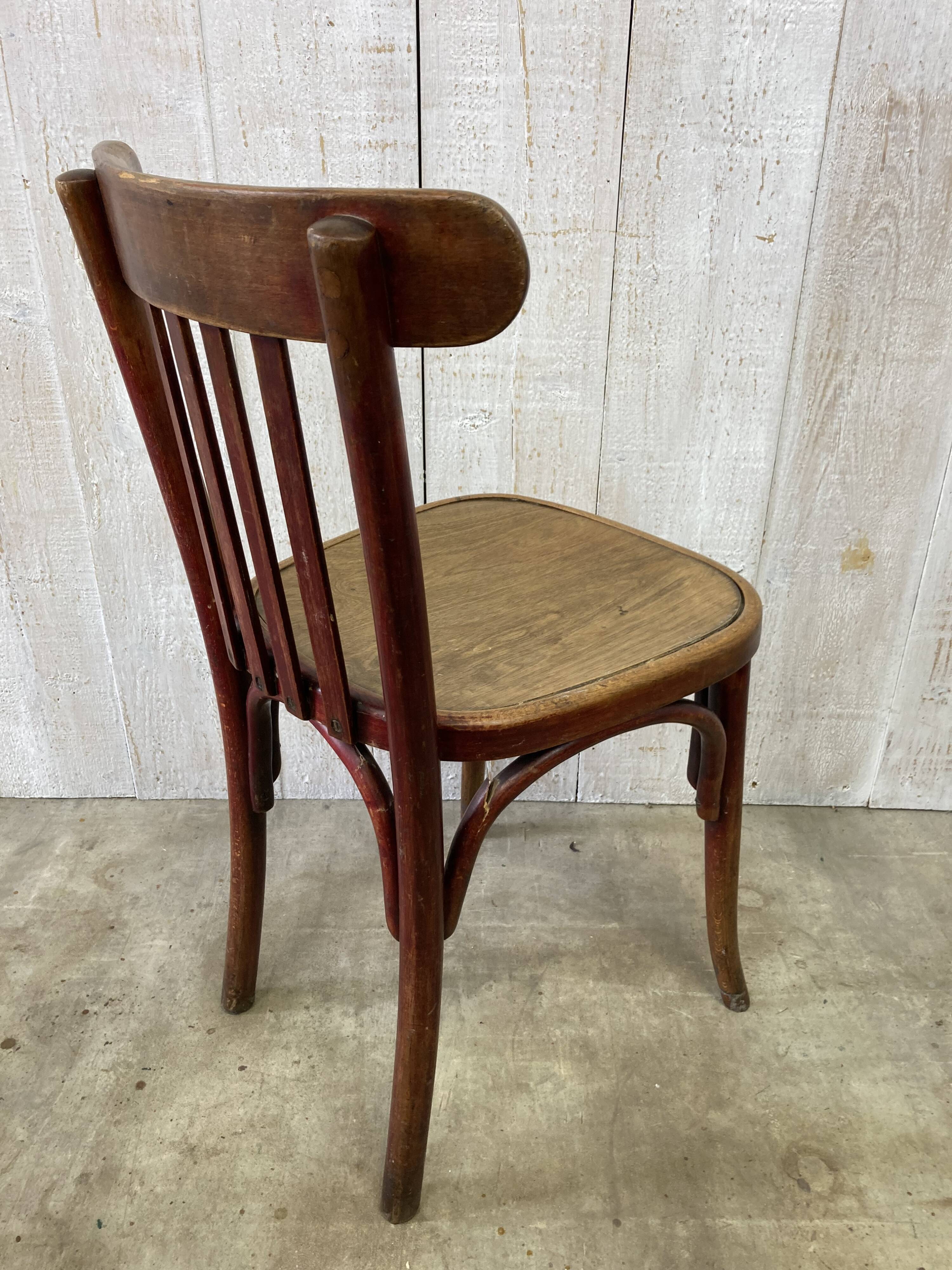 Set of 4 mismatched bistro chairs