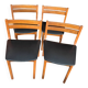 Ensemble de 4 chaises style scandinave vintage