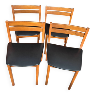 Set of 4 vintage Scandinavian style chairs