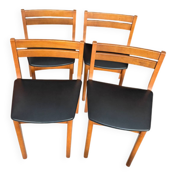 Set of 4 vintage Scandinavian style chairs